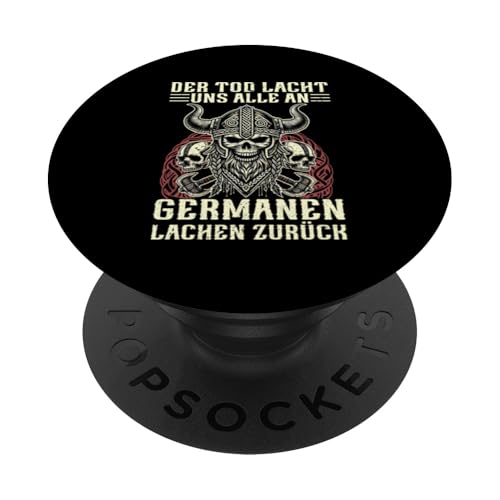Der Tod Lacht Uns Alle An Germanen Lachen Zurück Wikinger PopSockets Klebender PopGrip Der Tod Lacht Uns Alle An Germanen Lachen Zurück Wikinger PopSockets Klebender PopGrip von Nordische Mythologie Nordman Wikinger Odins Runen