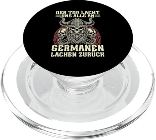 Der Tod Lacht Uns Alle An Germanen Lachen Zurück Wikinger PopSockets PopGrip für MagSafe Der Tod Lacht Uns Alle An Germanen Lachen Zurück Wikinger PopSockets PopGrip für MagSafe von Nordische Mythologie Nordman Wikinger Odins Runen