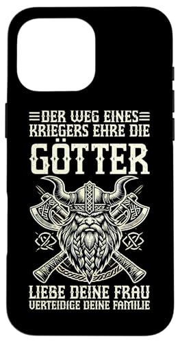 Nordische Mythologie Wikinger Nordische Runen Götter Viking Hülle für iPhone 16 Pro Max von Nordische Mythologie Nordman Wikinger Odins Runen