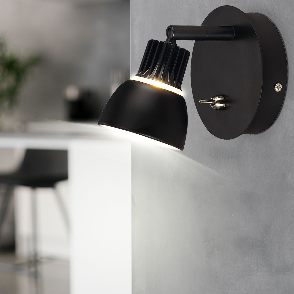 LED Wandstrahler in schwarz mit beweglichem Spot, RADIATE von Nordlux GmbH