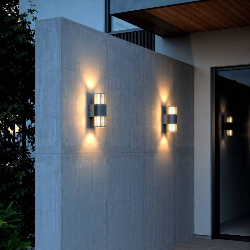 Außenwandleuchte Aludra Double Seaside, Alu, anthrazit von Nordlux