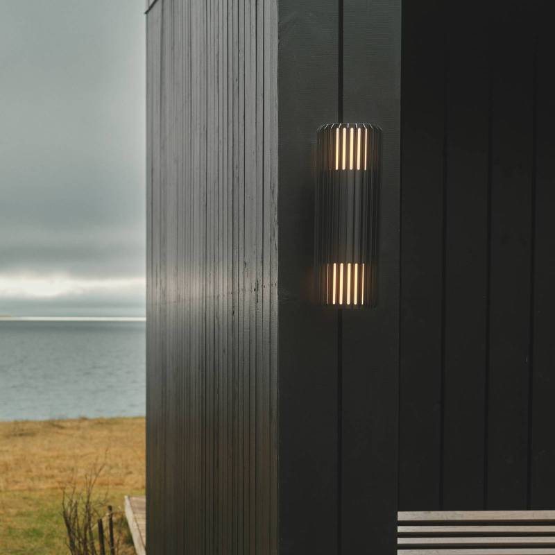 Außenwandleuchte Aludra Double Seaside, Alu, schwarz von Nordlux