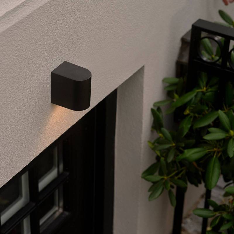 Außenwandleuchte Dion Single, schwarz, GU10, Aluminium, IP44 von Nordlux