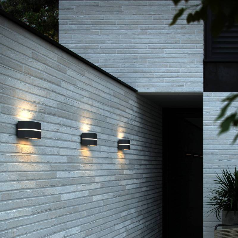 Außenwandleuchte Sibelis, E27, Kunststoff, anthrazit von Nordlux