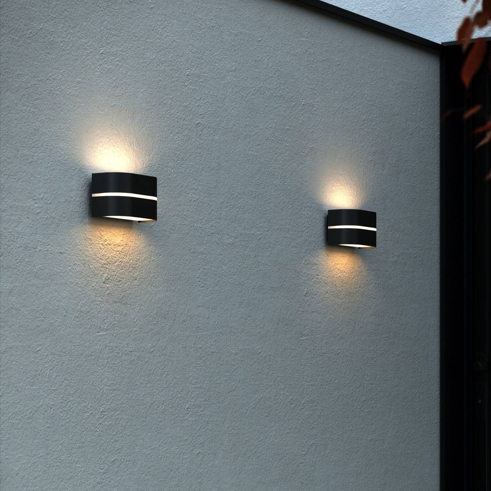 Außenwandleuchte Sibelis, up/down, schwarz, Kunststoff, E27 Außenwandleuchte Sibelis, up/down, schwarz, Kunststoff, E27 von Nordlux