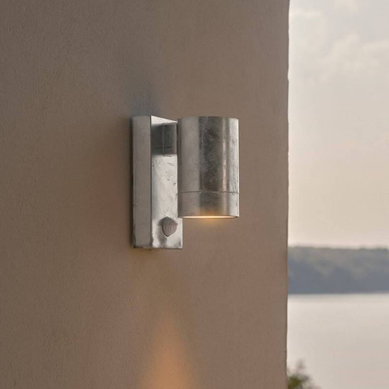 Außenwandleuchte Tin Maxi Sensor verzinkt, Stahl, IP54, GU10 von Nordlux