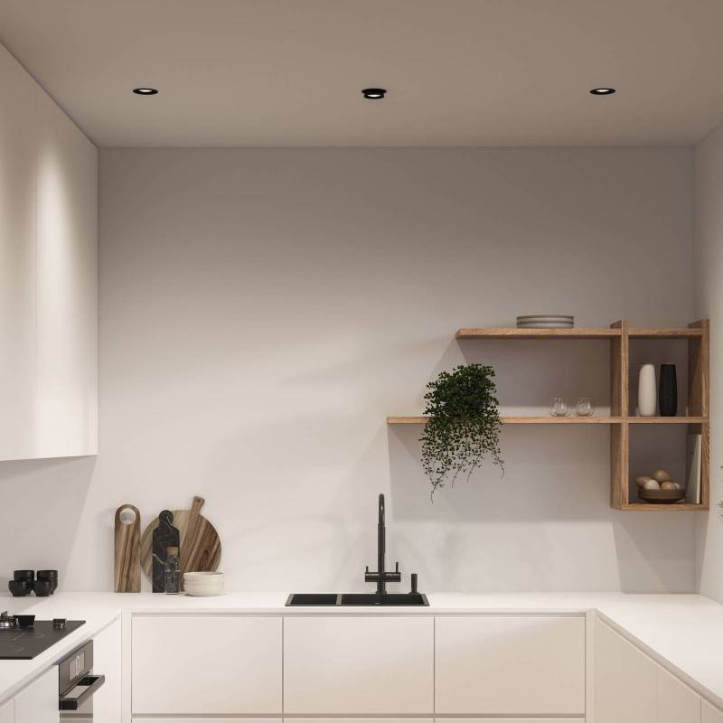 Einbaudownlight Sorina, GU10, starr, Metall, schwarz von Nordlux