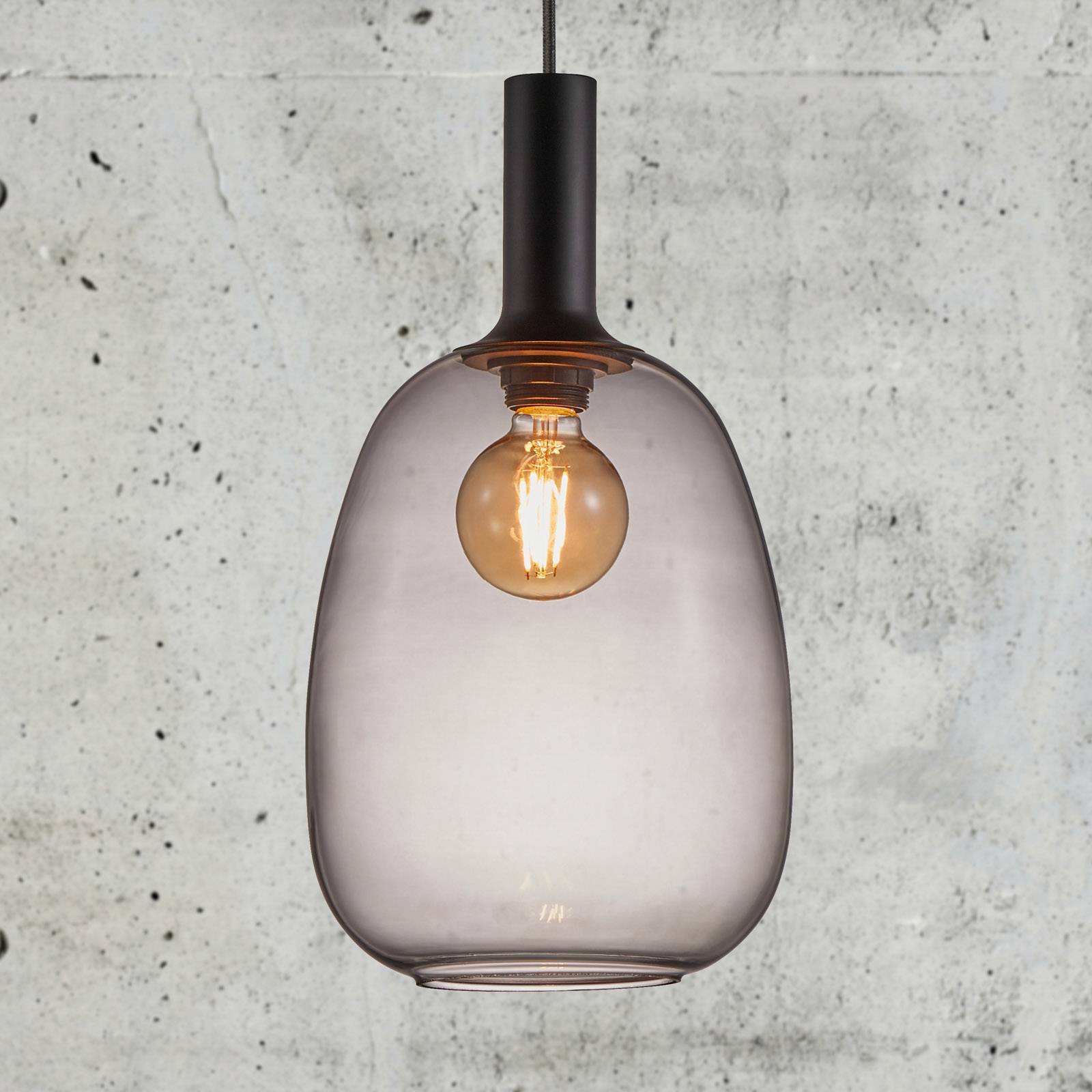 Hängeleuchte Alton mit Glasschirm rauchgrau Ø 23cm Hängeleuchte Alton mit Glasschirm rauchgrau Ø 23cm von Nordlux