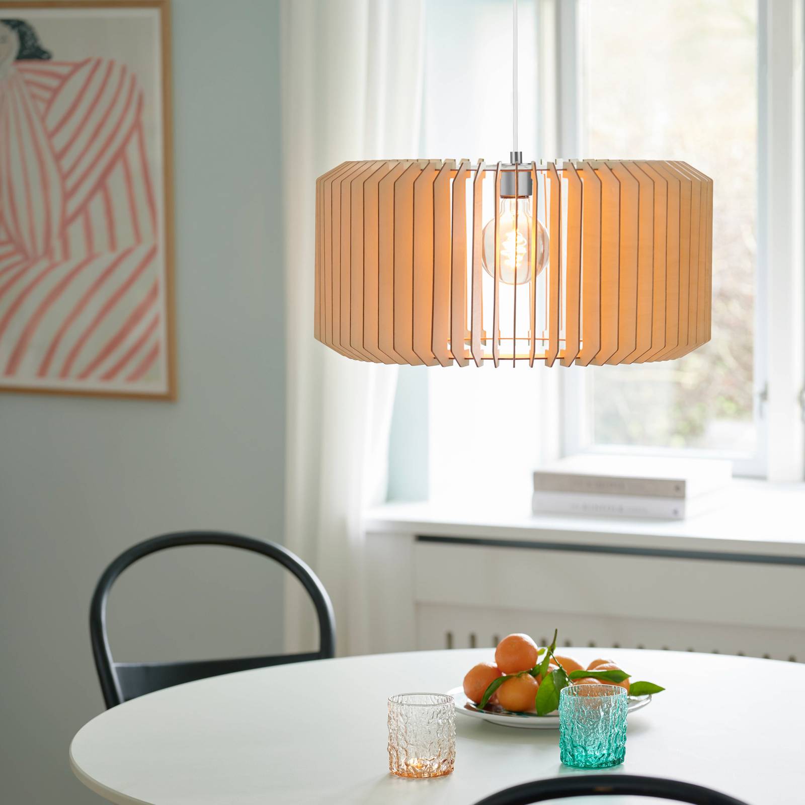 Hängeleuchte Asti 50 aus Holzlamellen, Höhe 25 cm Hängeleuchte Asti 50 aus Holzlamellen, Höhe 25 cm von Nordlux