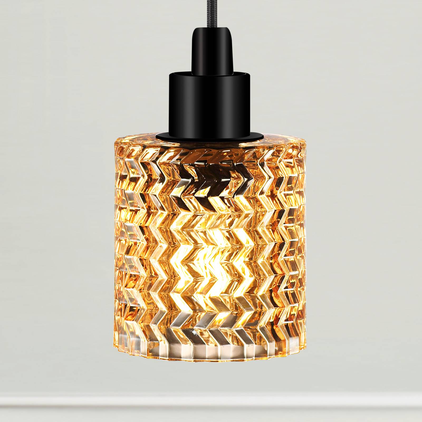 Hängeleuchte Hollywood mit Glasschirm, amber Hängeleuchte Hollywood mit Glasschirm, amber von Nordlux