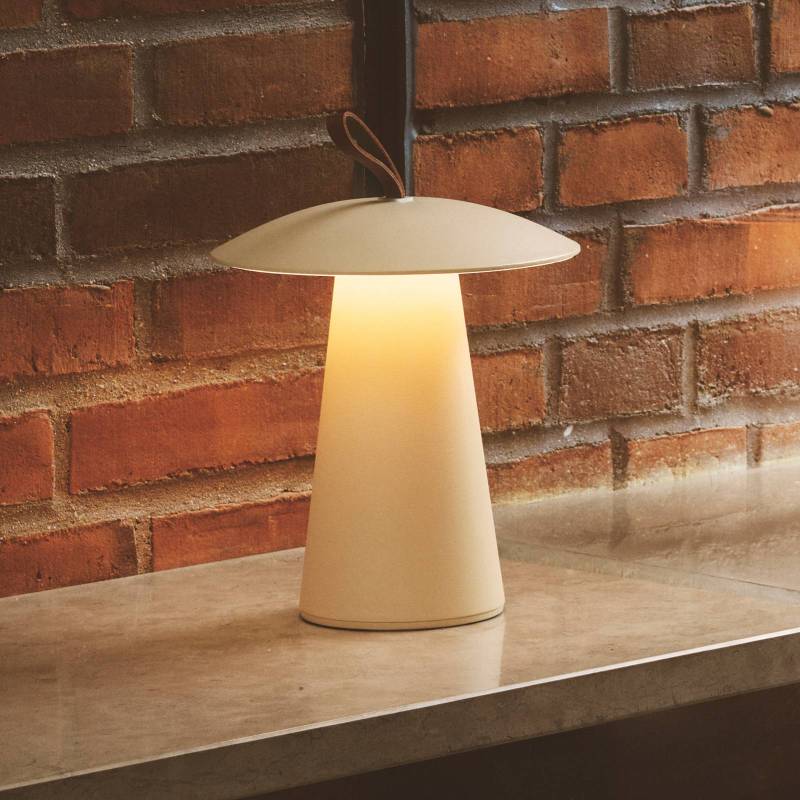 LED-Akku-Tischleuchte Ara To-Go, Aluminium, sand von Nordlux