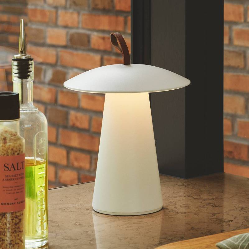 LED-Akku-Tischleuchte Ara To-Go, Aluminium, weiß von Nordlux