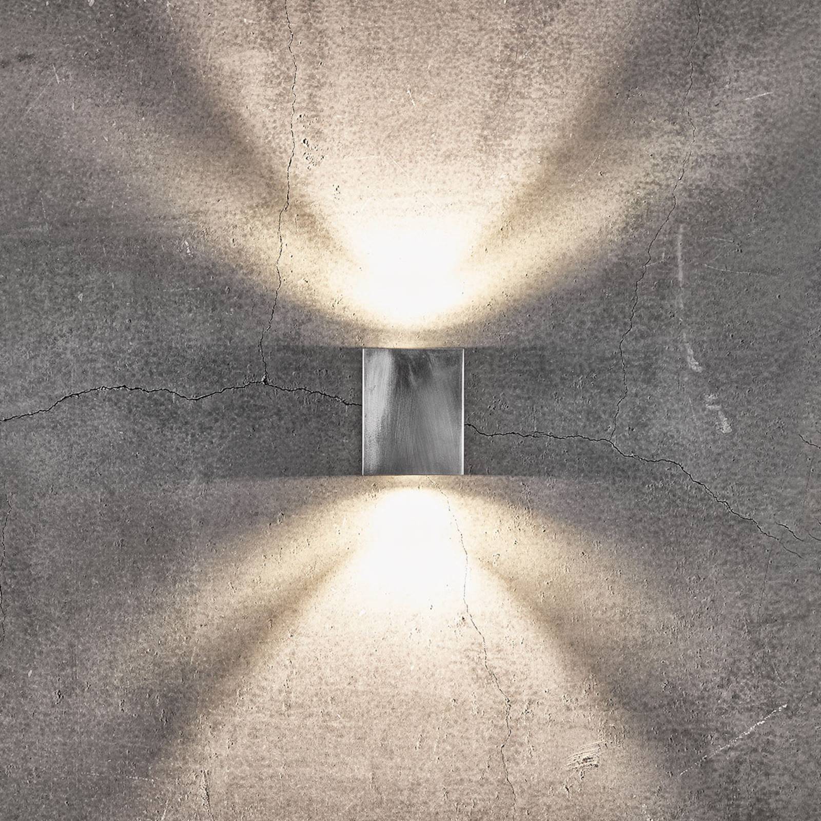 LED-Außenwandlampe Canto Kubi 2, 10 cm, grau von Nordlux