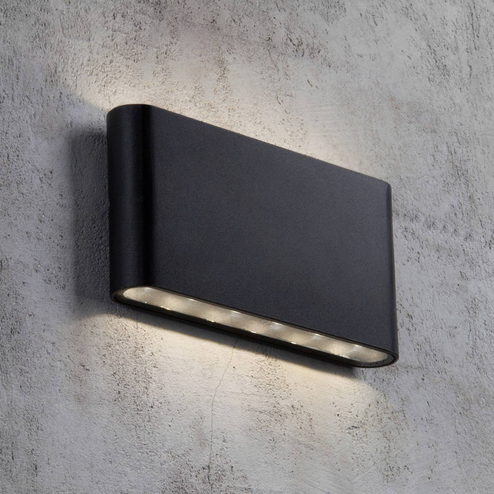 LED-Außenwandleuchte Kinver flache Form, schwarz LED-Außenwandleuchte Kinver flache Form, schwarz von Nordlux