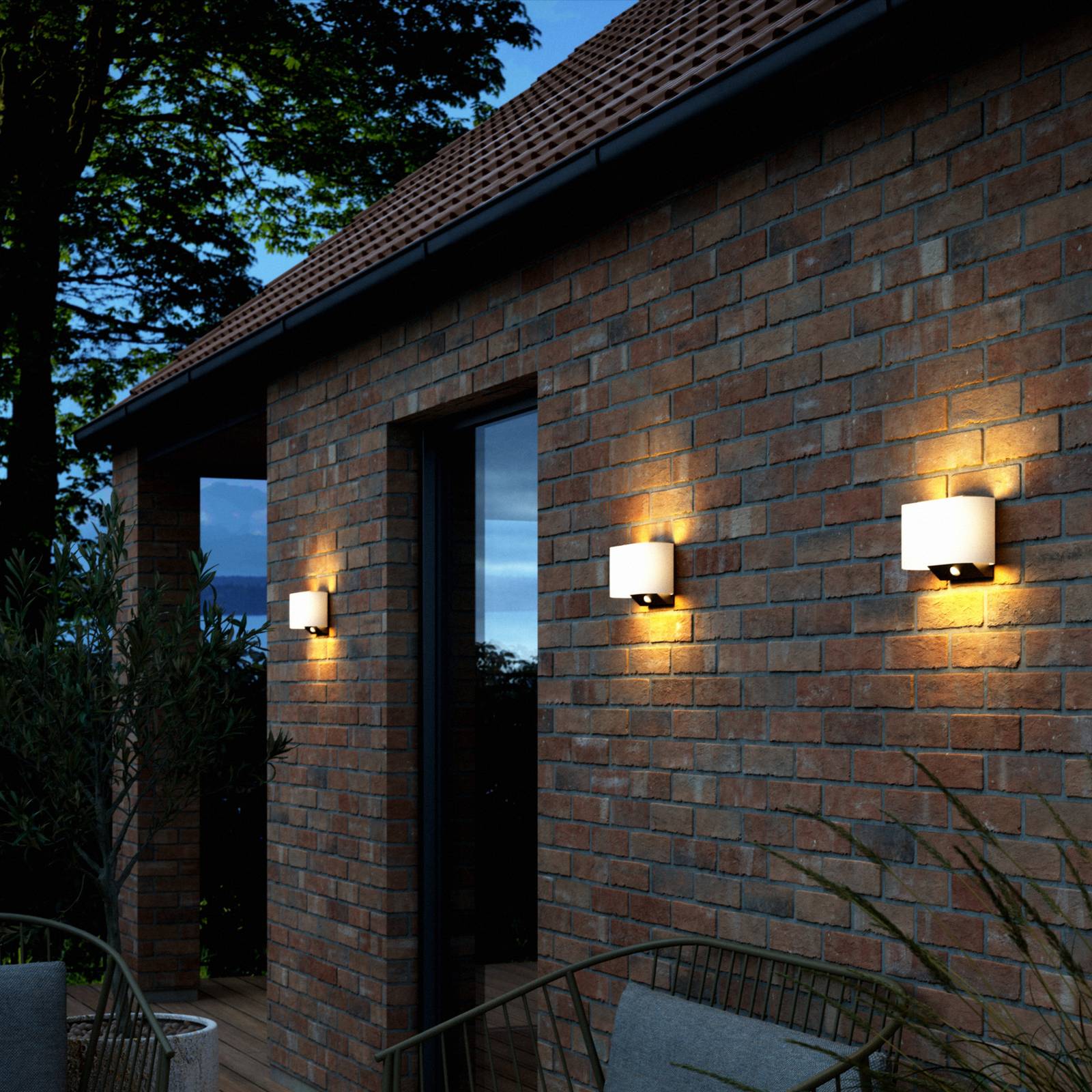 LED-Solar-Außenwandleuchte Piola, Kunststoff, Sensor LED-Solar-Außenwandleuchte Piola, Kunststoff, Sensor von Nordlux
