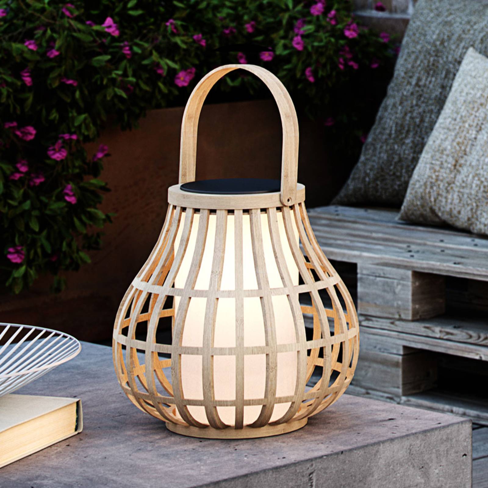 LED-Solar-Dekoleuchte Leo aus Bambusholz LED-Solar-Dekoleuchte Leo aus Bambusholz von Nordlux