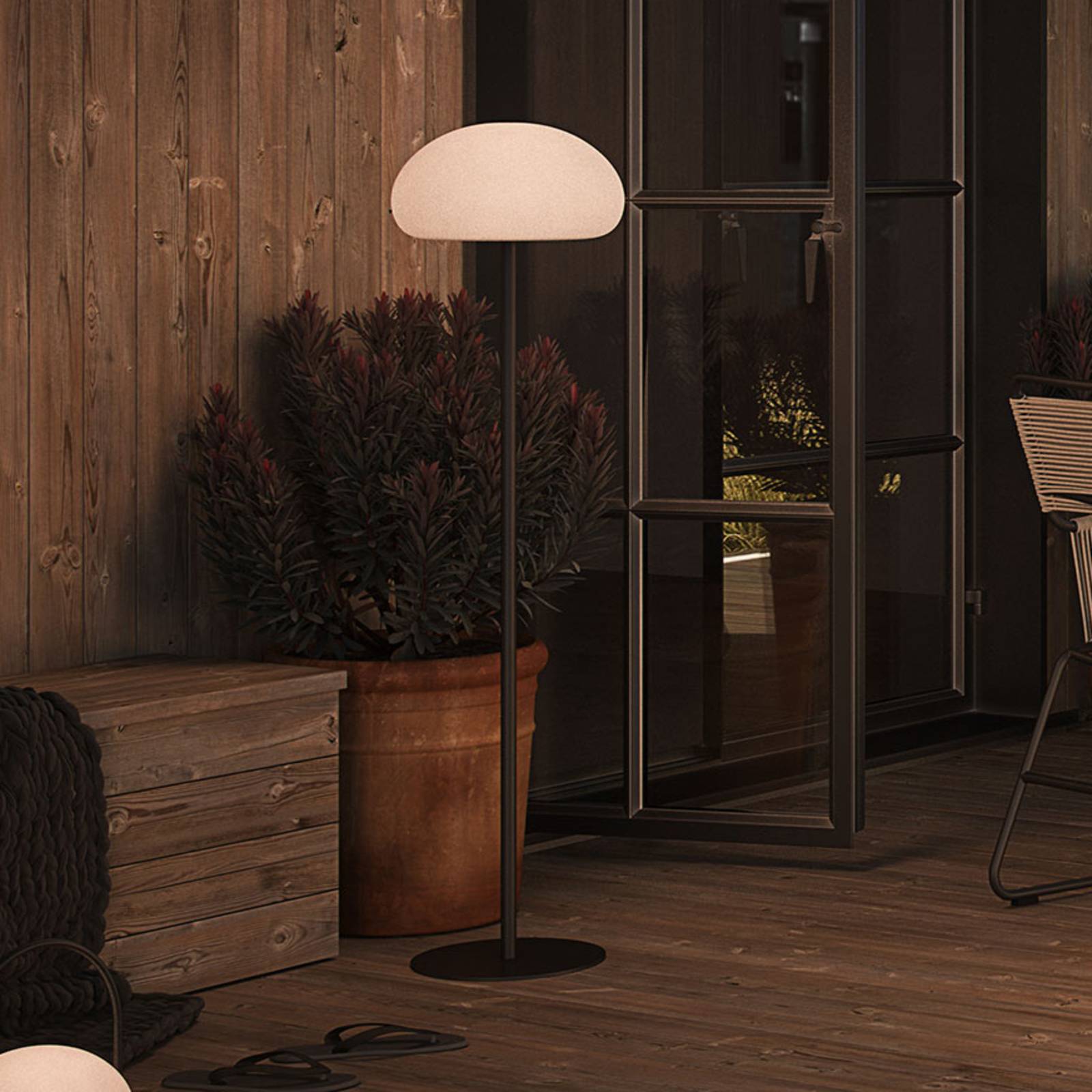 LED-Akku-Terrassenleuchte Sponge, schwarz/weiß, Metall, IP65 LED-Akku-Terrassenleuchte Sponge, schwarz/weiß, Metall, IP65 von Nordlux