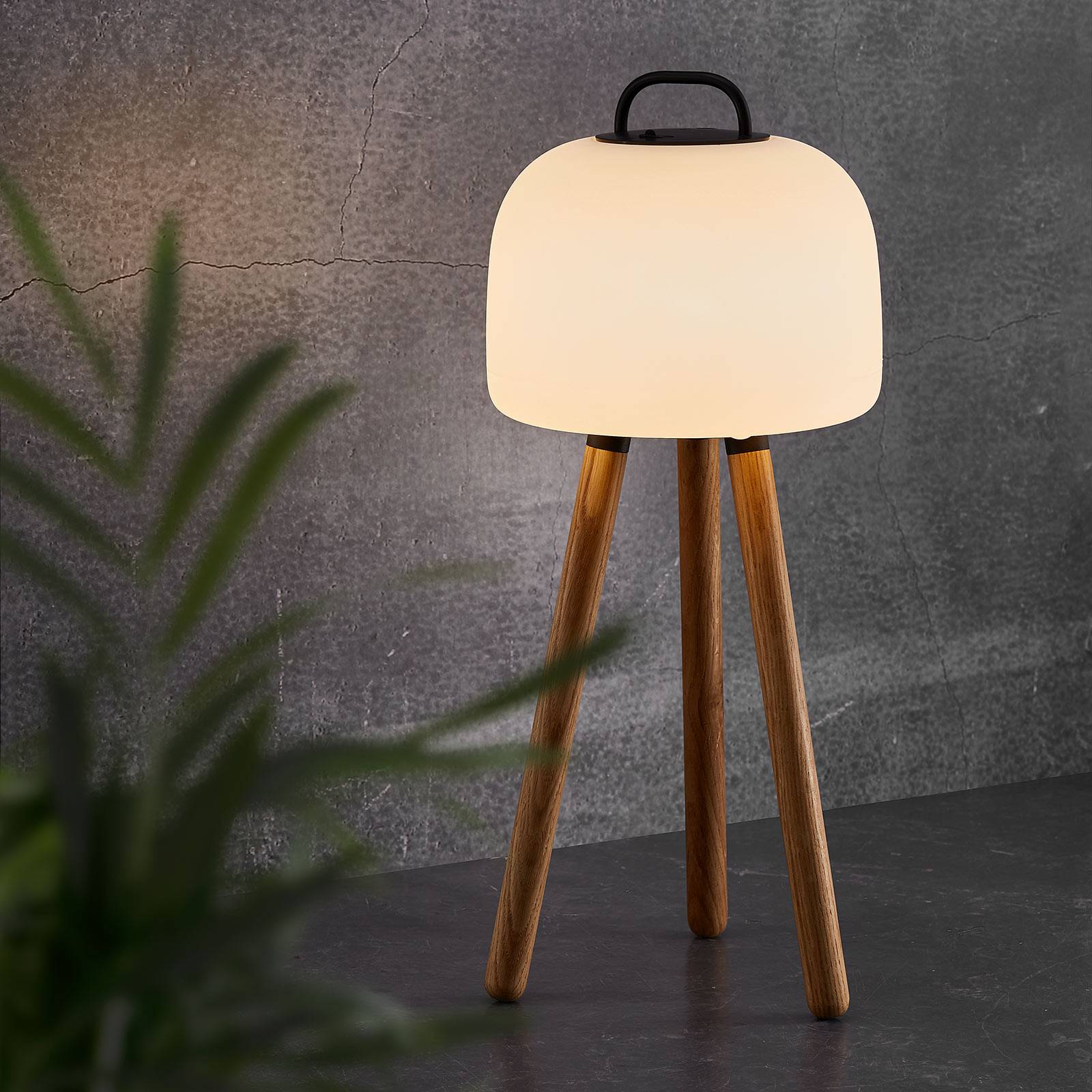 LED-Tischleuchte Kettle Tripod Holz, Schirm 22cm LED-Tischleuchte Kettle Tripod Holz, Schirm 22cm von Nordlux