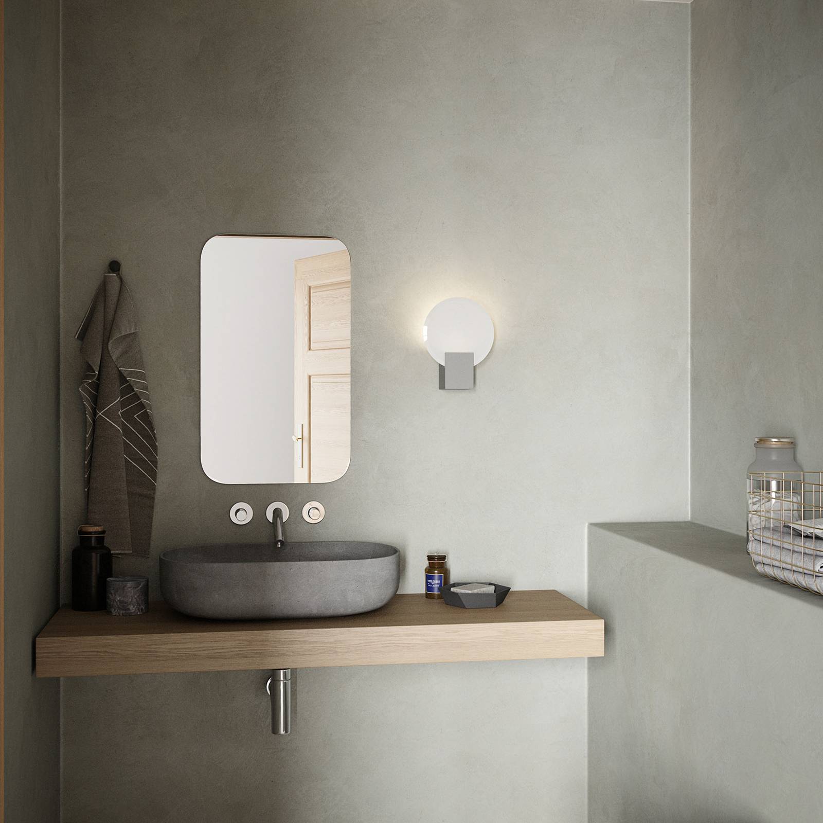 LED-Wandleuchte Hester, IP44, weiß LED-Wandleuchte Hester, IP44, weiß von Nordlux