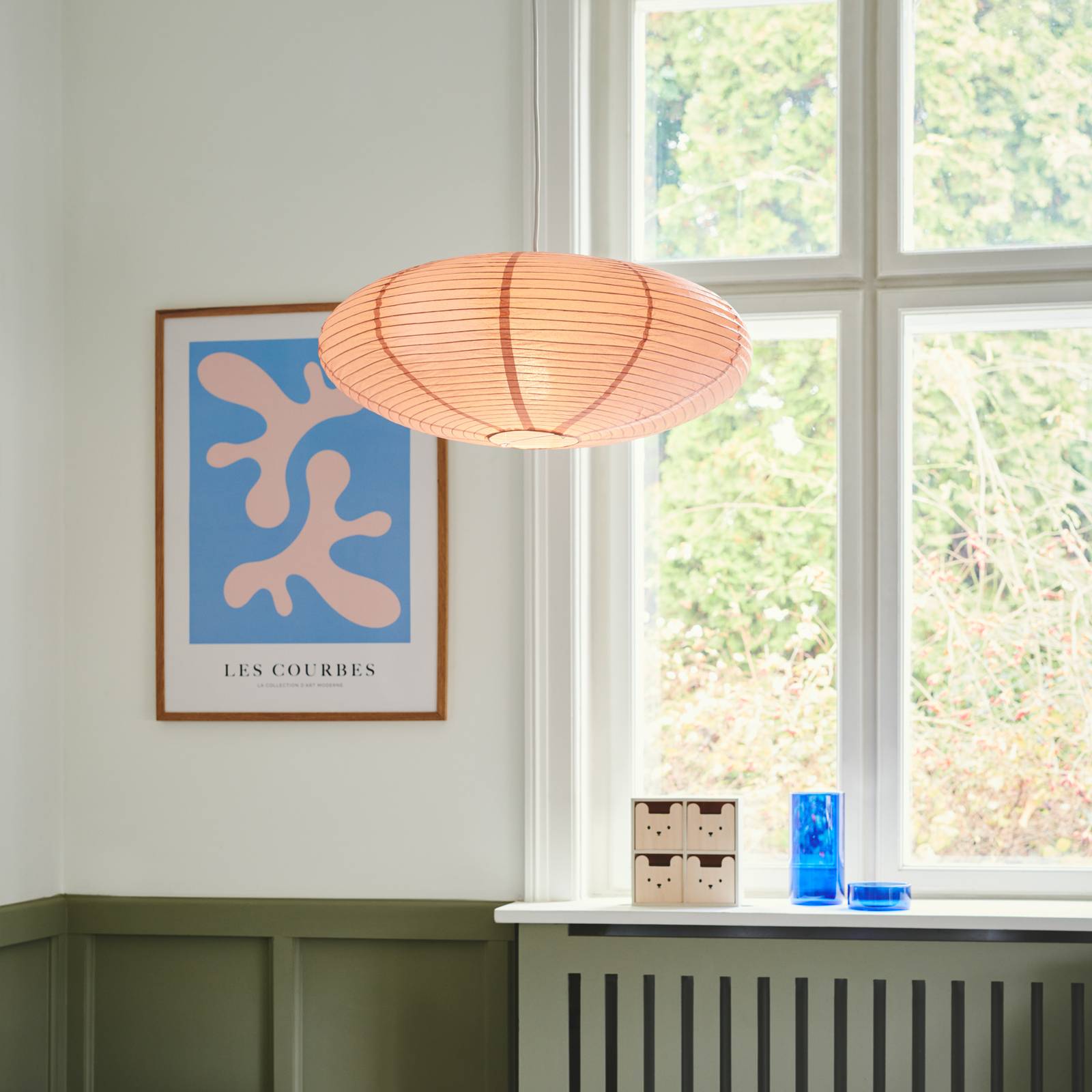 Lampenschirm Villo 60 aus Papier Ø 60 cm, Höhe 25cm, rosé Lampenschirm Villo 60 aus Papier Ø 60 cm, Höhe 25cm, rosé von Nordlux