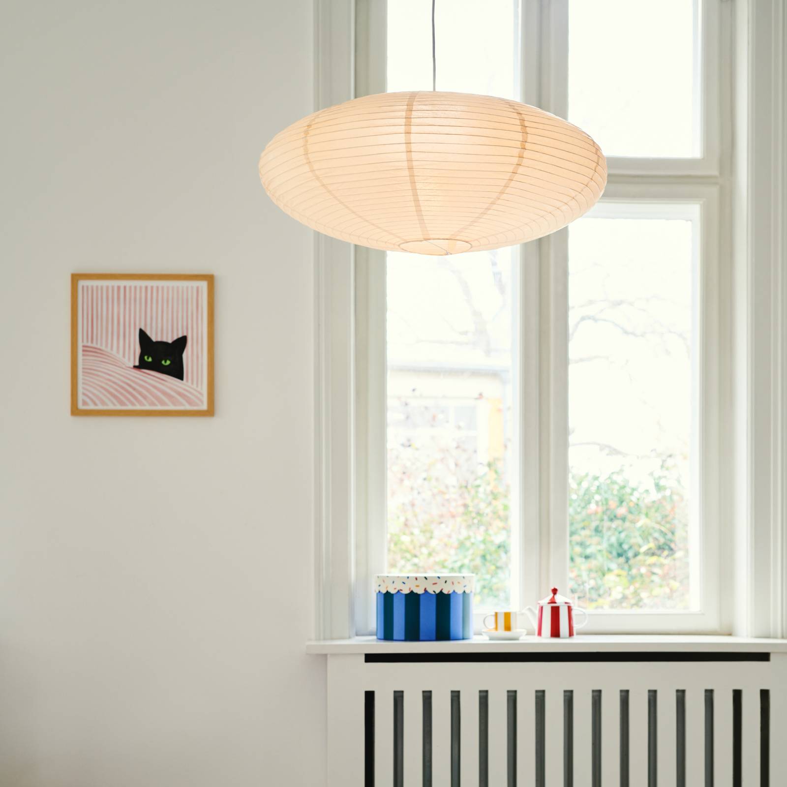 Lampenschirm Villo 60 aus Papier Ø 60cm, Höhe 25cm, beige von Nordlux