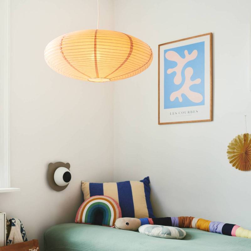Lampenschirm Villo 60 aus Papier Ø 60cm, Höhe 25cm, braun von Nordlux