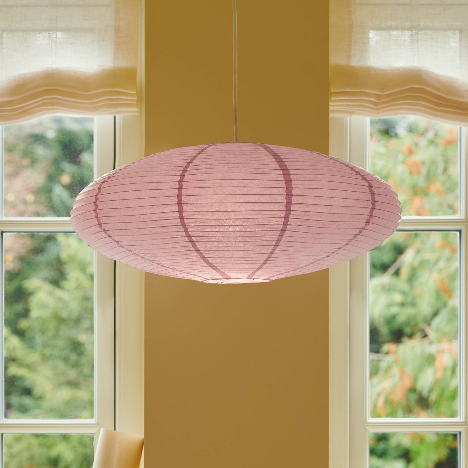 Lampenschirm Villo 60 aus Papier Ø 60cm Höhe 25cm, lila von Nordlux
