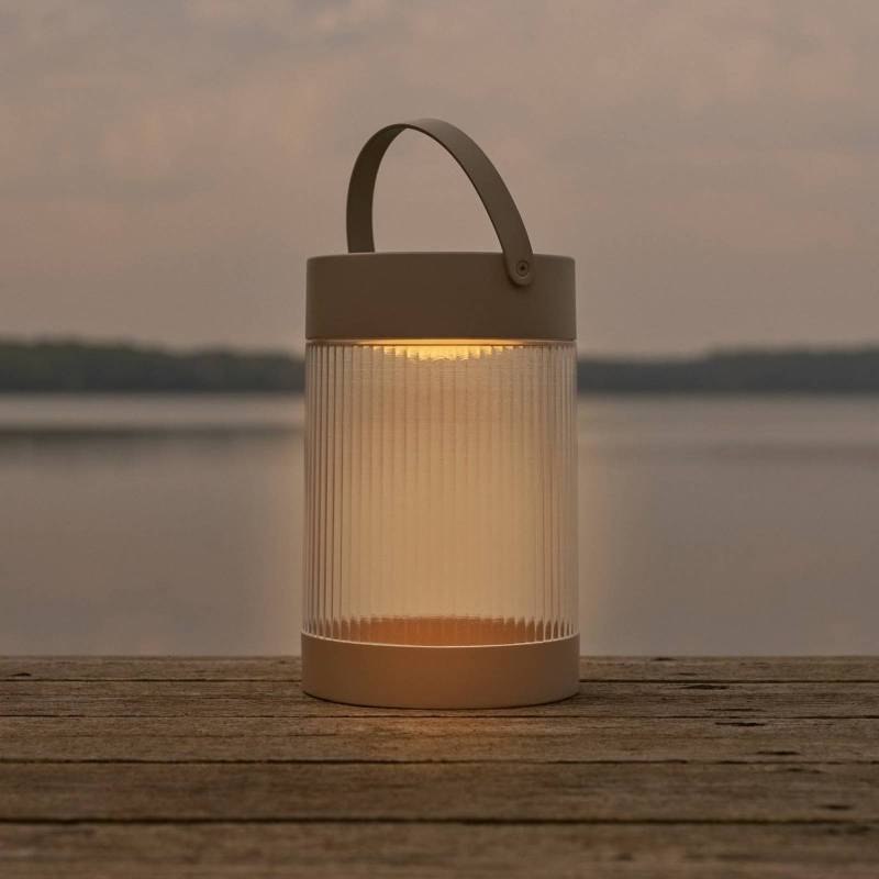 Solar-Tischleuchte Coupar, sandfarben, Kunststoff, IP44 von Nordlux