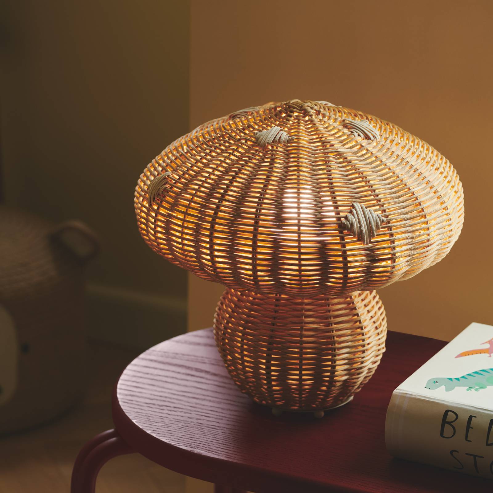 Tischleuchte Allie, Rattan, Pilzform, naturbraun Tischleuchte Allie, Rattan, Pilzform, naturbraun von Nordlux