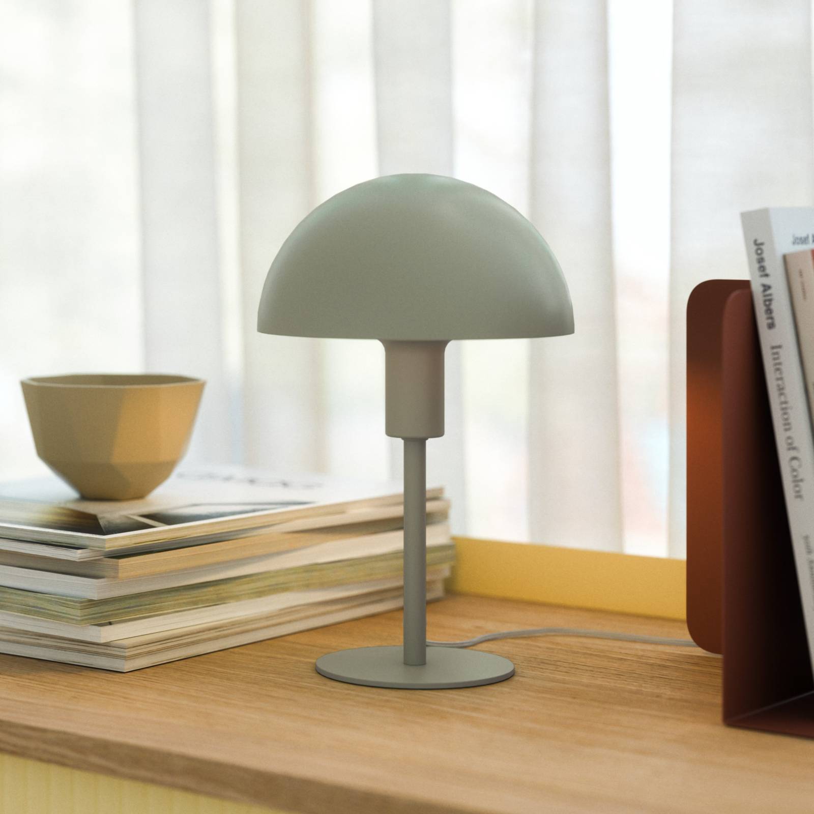 Tischleuchte Ellen Mini aus Metall, staubgrün Tischleuchte Ellen Mini aus Metall, staubgrün von Nordlux