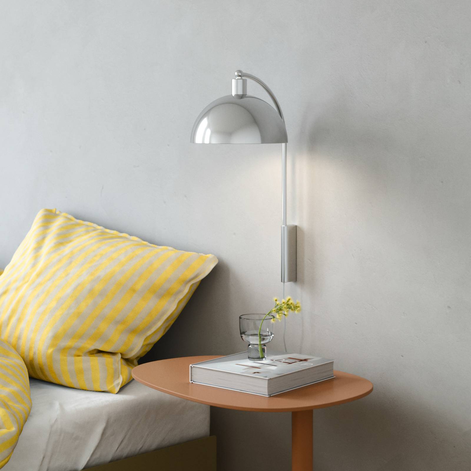 Wandleuchte Ellen 20 mit Kabel + Stecker, chrom Wandleuchte Ellen 20 mit Kabel + Stecker, chrom von Nordlux