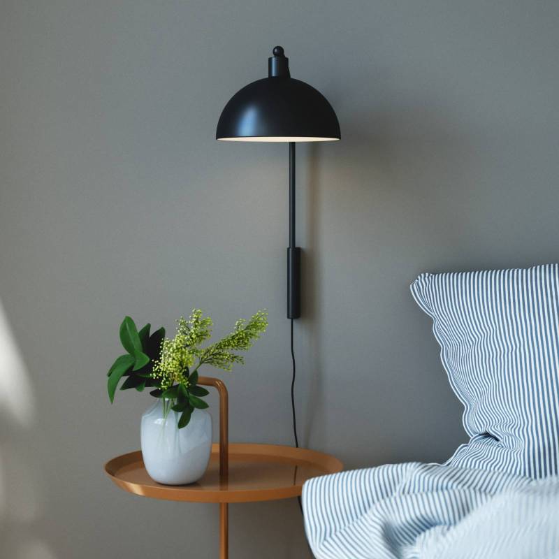 Wandleuchte Ellen 20 mit Kabel + Stecker, schwarz von Nordlux