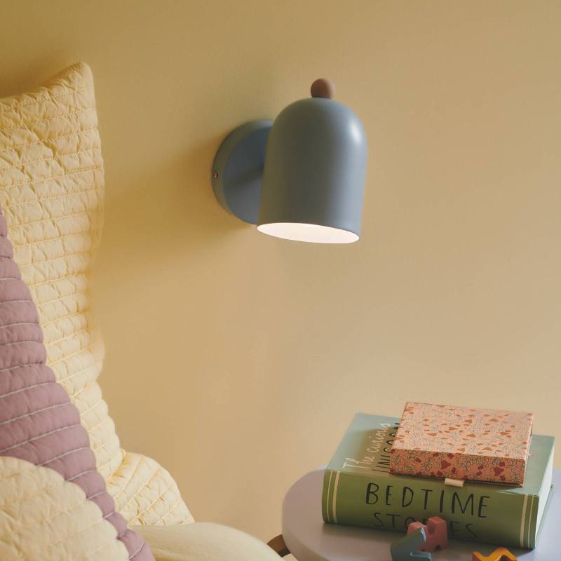 Wandleuchte Gaston mit Kabel und Stecker, Metall, blau von Nordlux