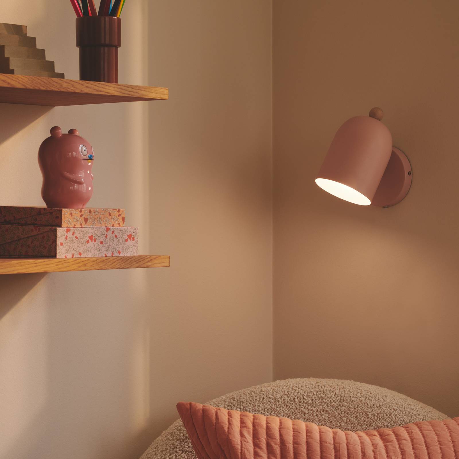 Wandleuchte Gaston mit Kabel und Stecker, Metall, rosé Wandleuchte Gaston mit Kabel und Stecker, Metall, rosé von Nordlux