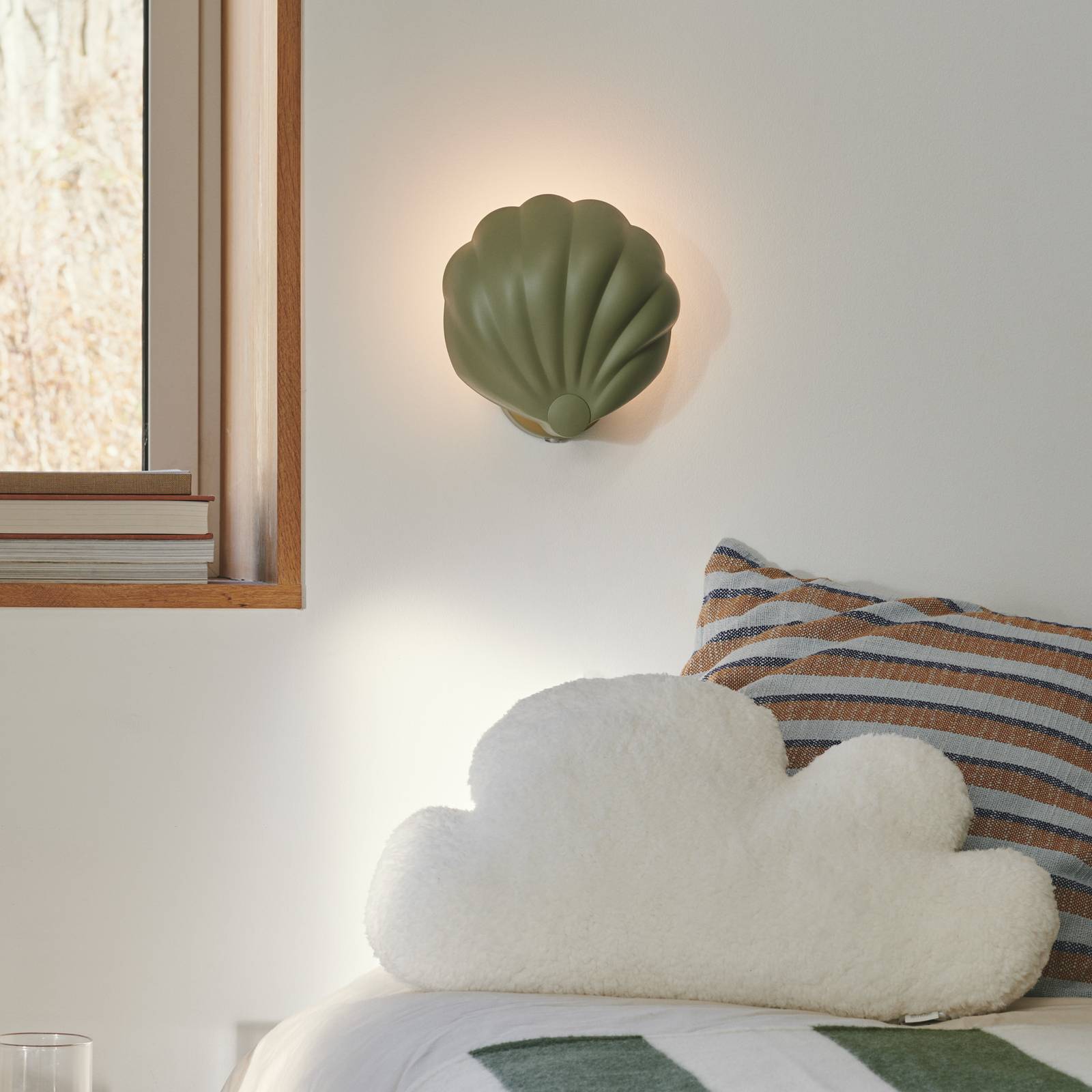 Wandleuchte Konchi mit Kabel und Stecker, grün Wandleuchte Konchi mit Kabel und Stecker, grün von Nordlux