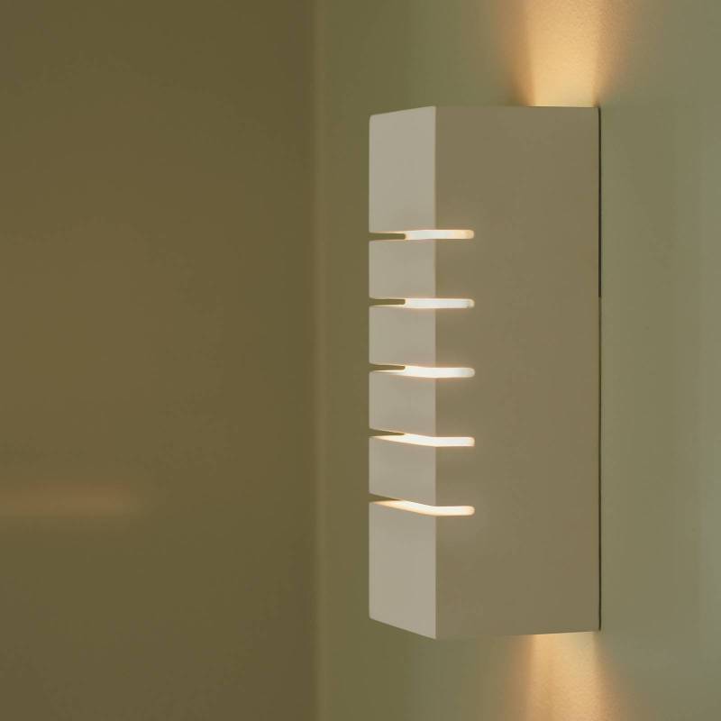 Wandleuchte Lancio Square aus Gips, mit Stecker, weiß von Nordlux