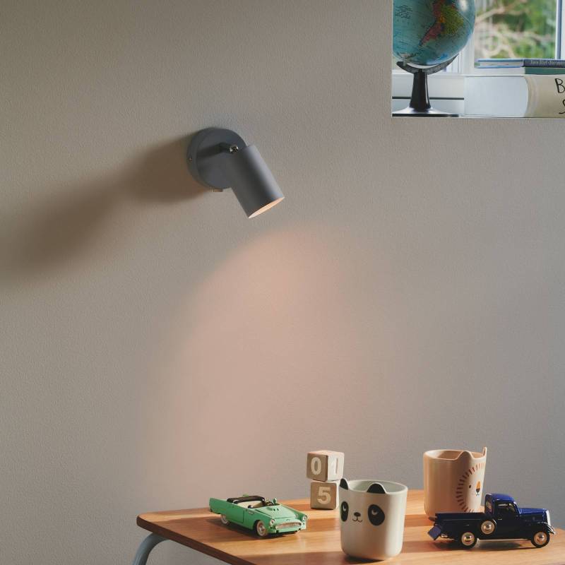 Wandstrahler Explore mit Kabel und Stecker, GU10, blau von Nordlux