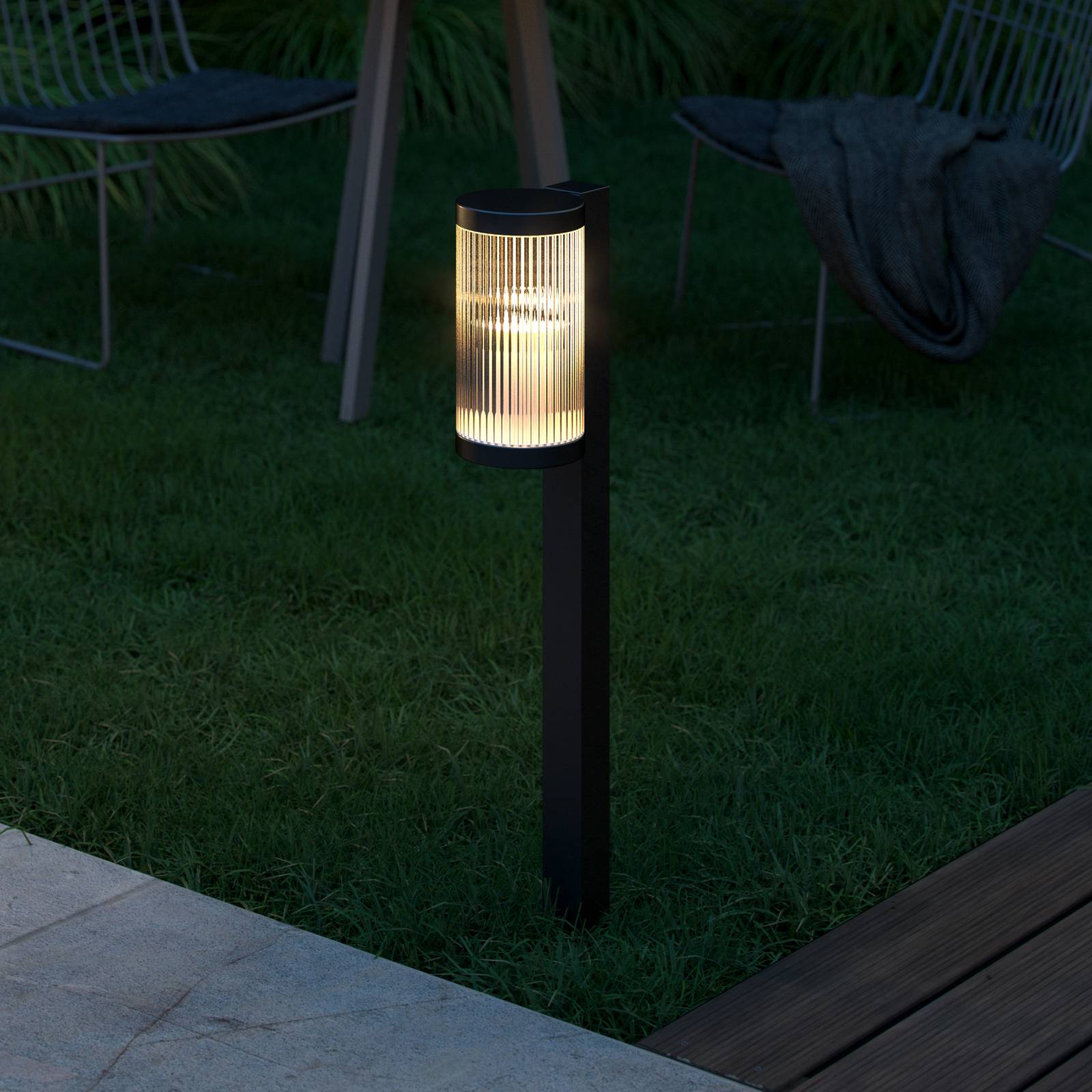 Wegelampe Coupar Garden aus Aluminium, schwarz von Nordlux