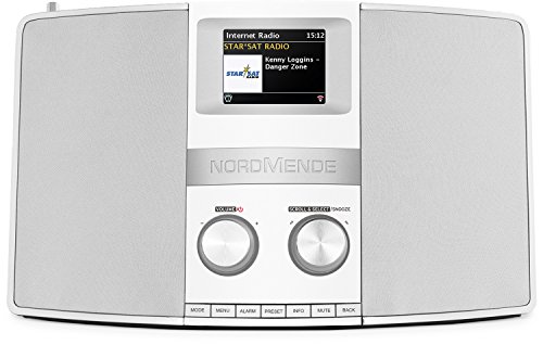 Nordmende Transita 400 - Internetradio (DAB+, UKW, Stereo-Radio, W-LAN, Spotify Connect, Bluetooth-Audiostreaming, NFC, Farbdisplay, Wecker, Kopfhöreranschluss, 2 x 10 Watt, AUX-In) weiß von Nordmende