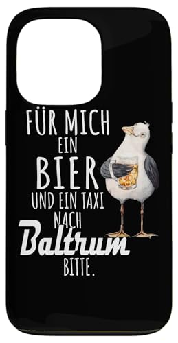 Ein Bier und ein Taxi nach Baltrum Nordsee Shirt Möwe Hülle für iPhone 13 Pro von Nordsee T-Shirt Küstenkind Ostfriesland Meerweh