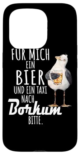 Ein Bier und ein Taxi nach Borkum Nordsee Shirt Möwe Hülle für iPhone 15 Pro Ein Bier und ein Taxi nach Borkum Nordsee Shirt Möwe Hülle für iPhone 15 Pro von Nordsee T-Shirt Küstenkind Ostfriesland Meerweh
