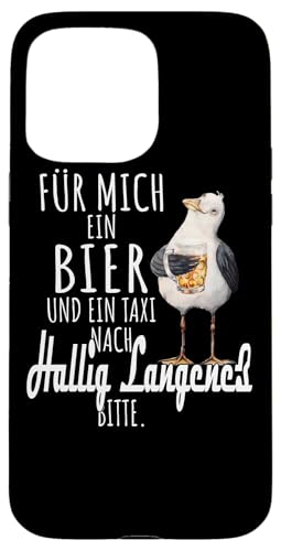 Ein Bier und ein Taxi nach Hallig Langeneß Nordsee Möwe Hülle für iPhone 15 Pro Max Ein Bier und ein Taxi nach Hallig Langeneß Nordsee Möwe Hülle für iPhone 15 Pro Max von Nordsee T-Shirt Küstenkind Ostfriesland Meerweh