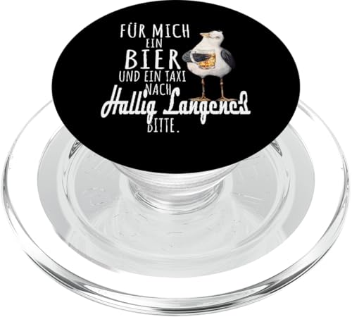 Ein Bier und ein Taxi nach Hallig Langeneß Nordsee Möwe PopSockets PopGrip für MagSafe Ein Bier und ein Taxi nach Hallig Langeneß Nordsee Möwe PopSockets PopGrip für MagSafe von Nordsee T-Shirt Küstenkind Ostfriesland Meerweh