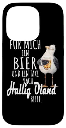 Ein Bier und ein Taxi nach Hallig Oland Nordsee Shirt Möwe Hülle für iPhone 14 Pro von Nordsee T-Shirt Küstenkind Ostfriesland Meerweh