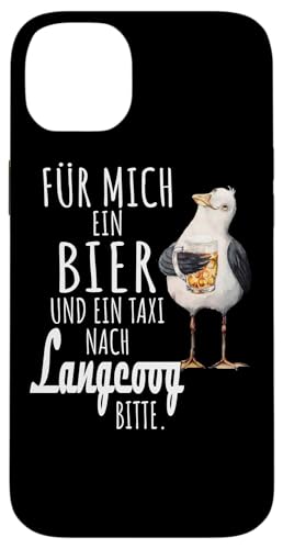 Ein Bier und ein Taxi nach Langeoog Nordsee Shirt Möwe Hülle für iPhone 14 Plus von Nordsee T-Shirt Küstenkind Ostfriesland Meerweh