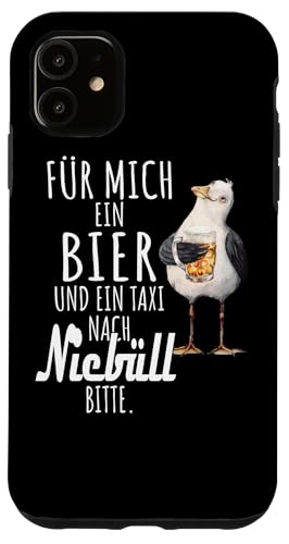 Ein Bier und ein Taxi nach Niebüll Nordsee Shirt Möwe Hülle für iPhone 11 Ein Bier und ein Taxi nach Niebüll Nordsee Shirt Möwe Hülle für iPhone 11 von Nordsee T-Shirt Küstenkind Ostfriesland Meerweh