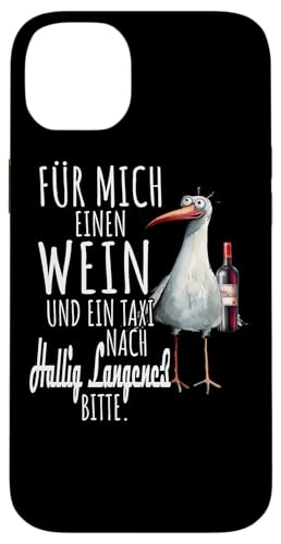 Ein Wein und ein Taxi nach Hallig Langeneß Nordsee Möwe Hülle für iPhone 14 Plus Ein Wein und ein Taxi nach Hallig Langeneß Nordsee Möwe Hülle für iPhone 14 Plus von Nordsee T-Shirt Küstenkind Wattenmeer Meerweh Wein