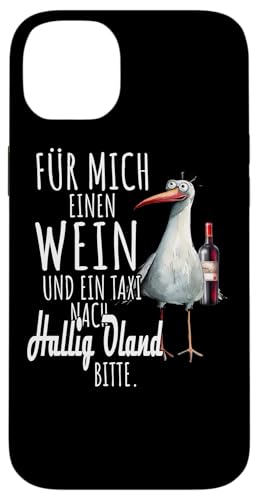 Ein Wein und ein Taxi nach Hallig Oland Nordsee Shirt Möwe Hülle für iPhone 14 Plus Ein Wein und ein Taxi nach Hallig Oland Nordsee Shirt Möwe Hülle für iPhone 14 Plus von Nordsee T-Shirt Küstenkind Wattenmeer Meerweh Wein