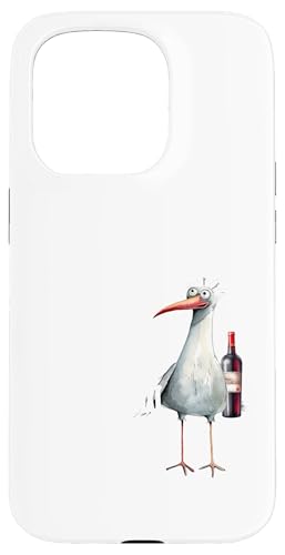 Ein Wein und ein Taxi nach Halligen Nordsee Shirt Möwe Hülle für iPhone 15 Pro Ein Wein und ein Taxi nach Halligen Nordsee Shirt Möwe Hülle für iPhone 15 Pro von Nordsee T-Shirt Küstenkind Wattenmeer Meerweh Wein