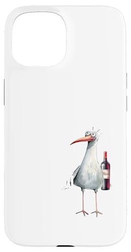 Ein Wein und ein Taxi nach Halligen Nordsee Shirt Möwe Hülle für iPhone 15 Ein Wein und ein Taxi nach Halligen Nordsee Shirt Möwe Hülle für iPhone 15 von Nordsee T-Shirt Küstenkind Wattenmeer Meerweh Wein